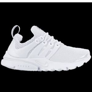 All white Nike Prestos
